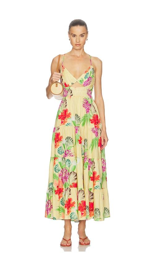yumi kim canyon maxi dress in lemon.