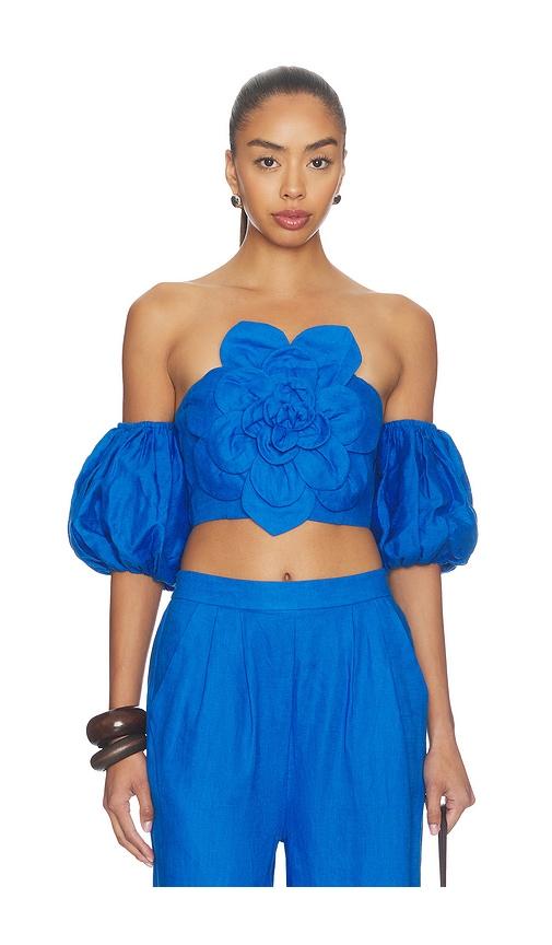 yumi kim kiera top in blue.