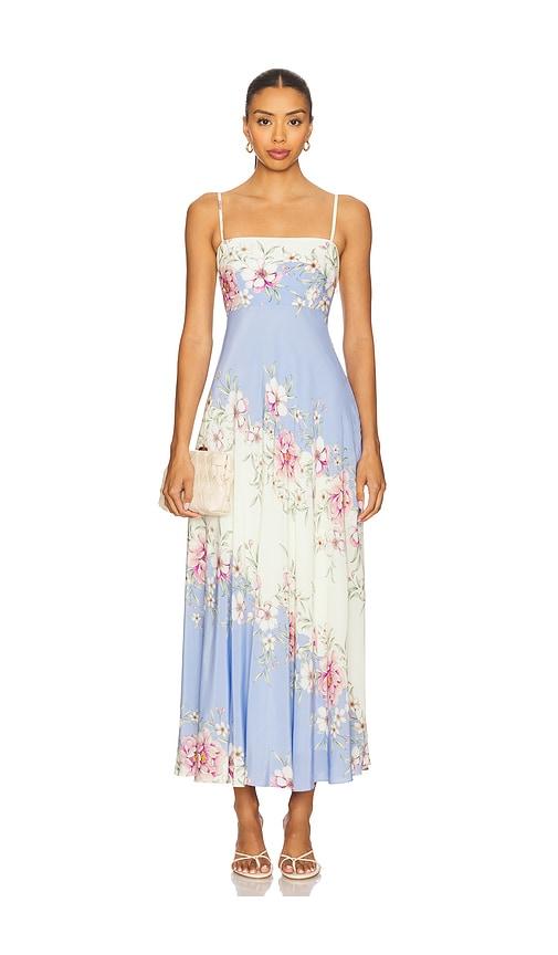 yumi kim pebble dress in baby blue.
