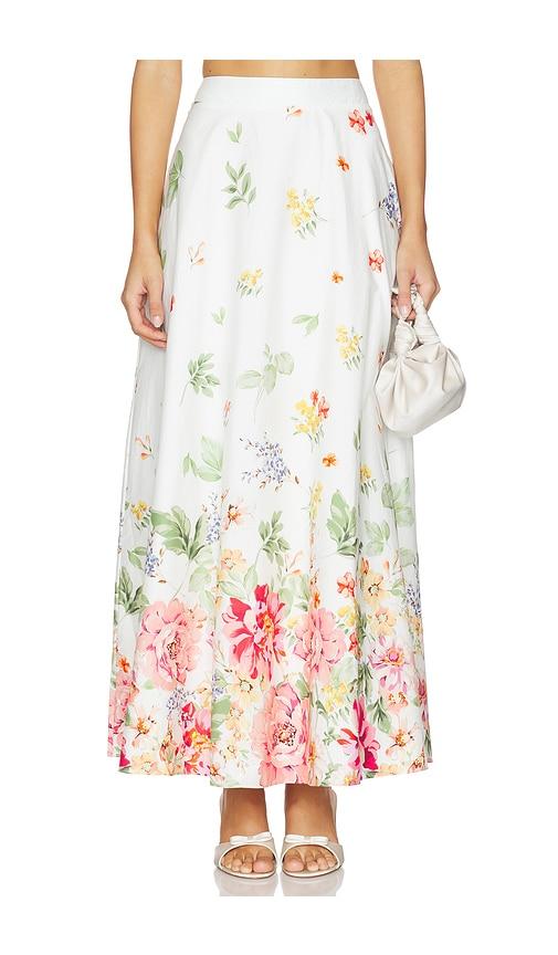 yumi kim sicilia skirt in white,pink.