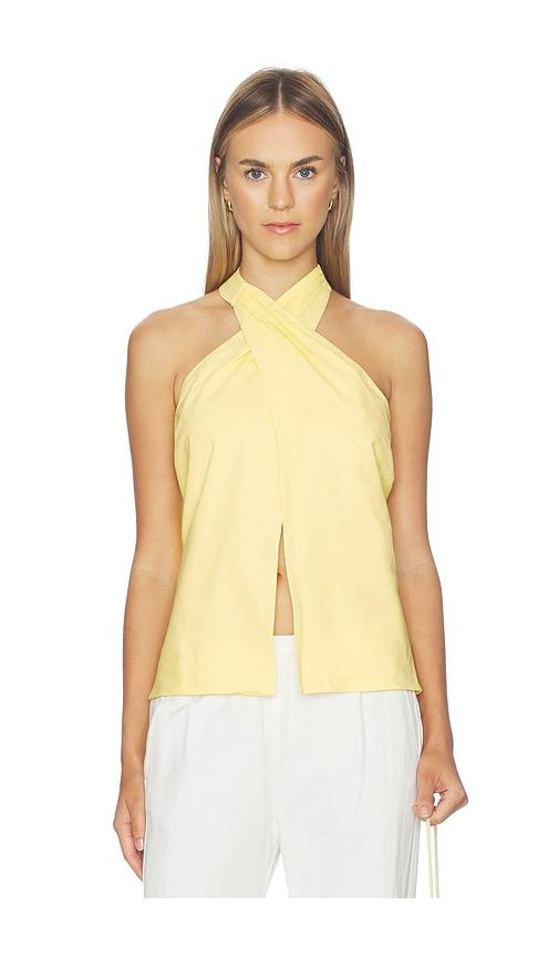 yumi kim x revolve nikki top in yellow.