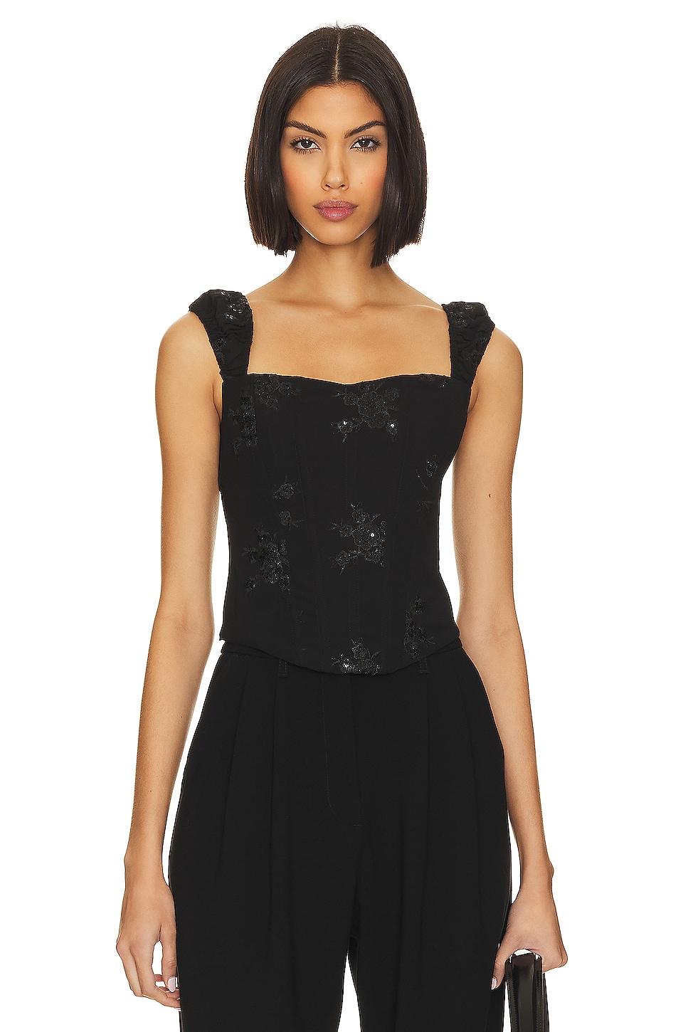 yvanna embroidered corset top