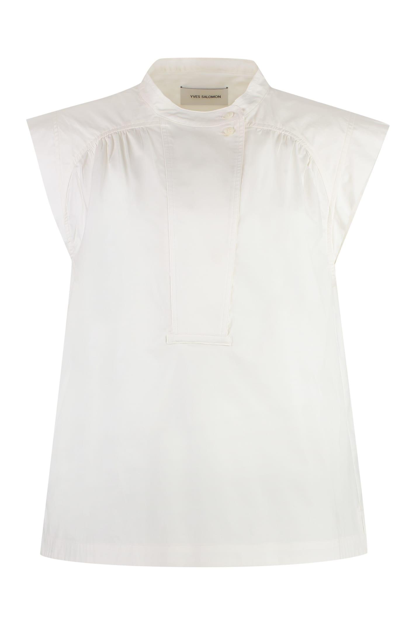 yves salomon cotton poplin top