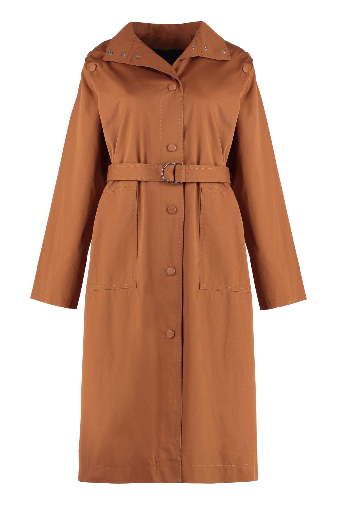 yves salomon cotton trench coat