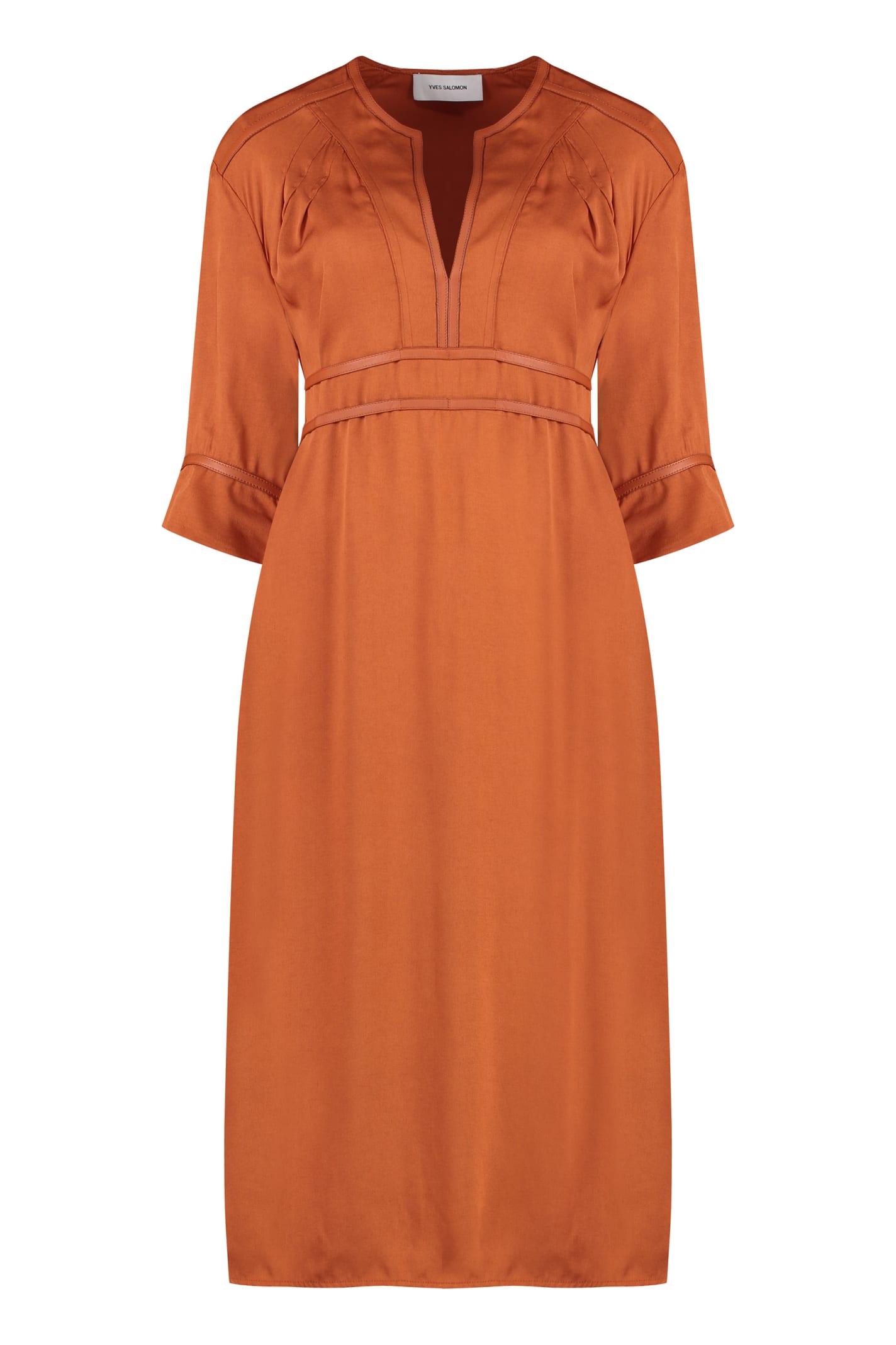 yves salomon crepe dress