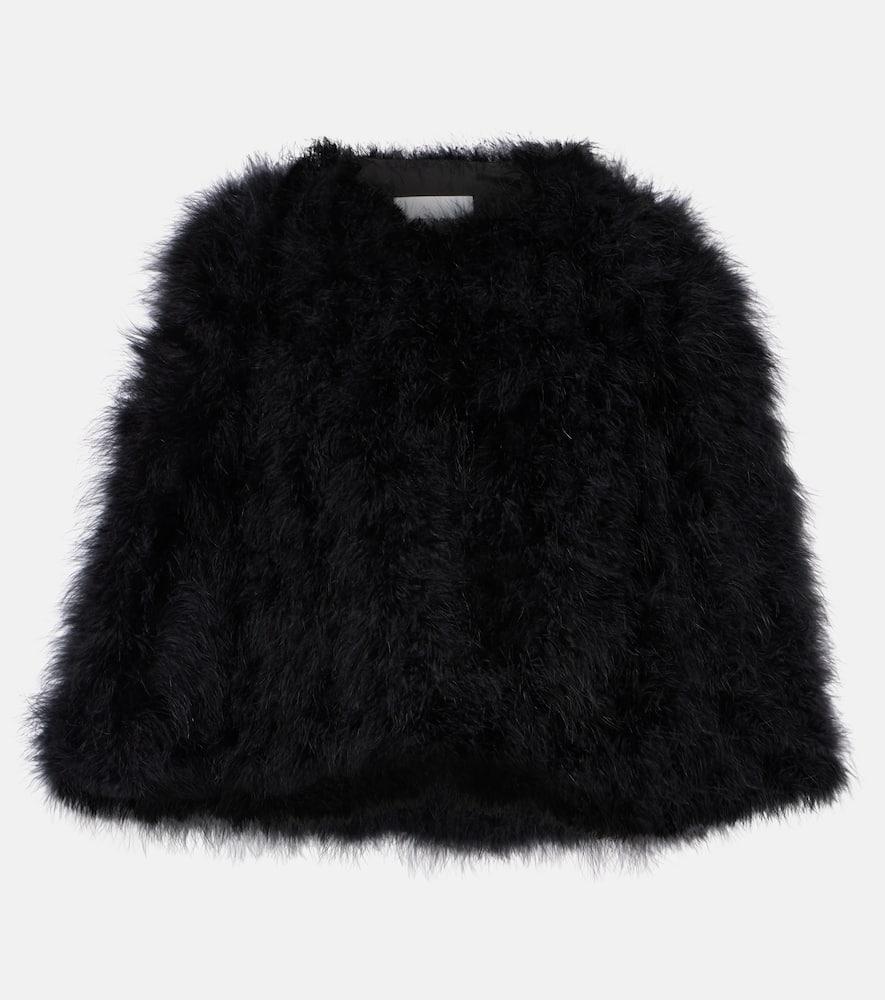 yves salomon faux fur cape