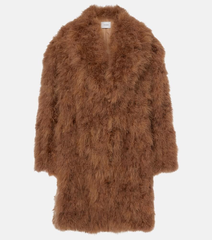 yves salomon feather coat