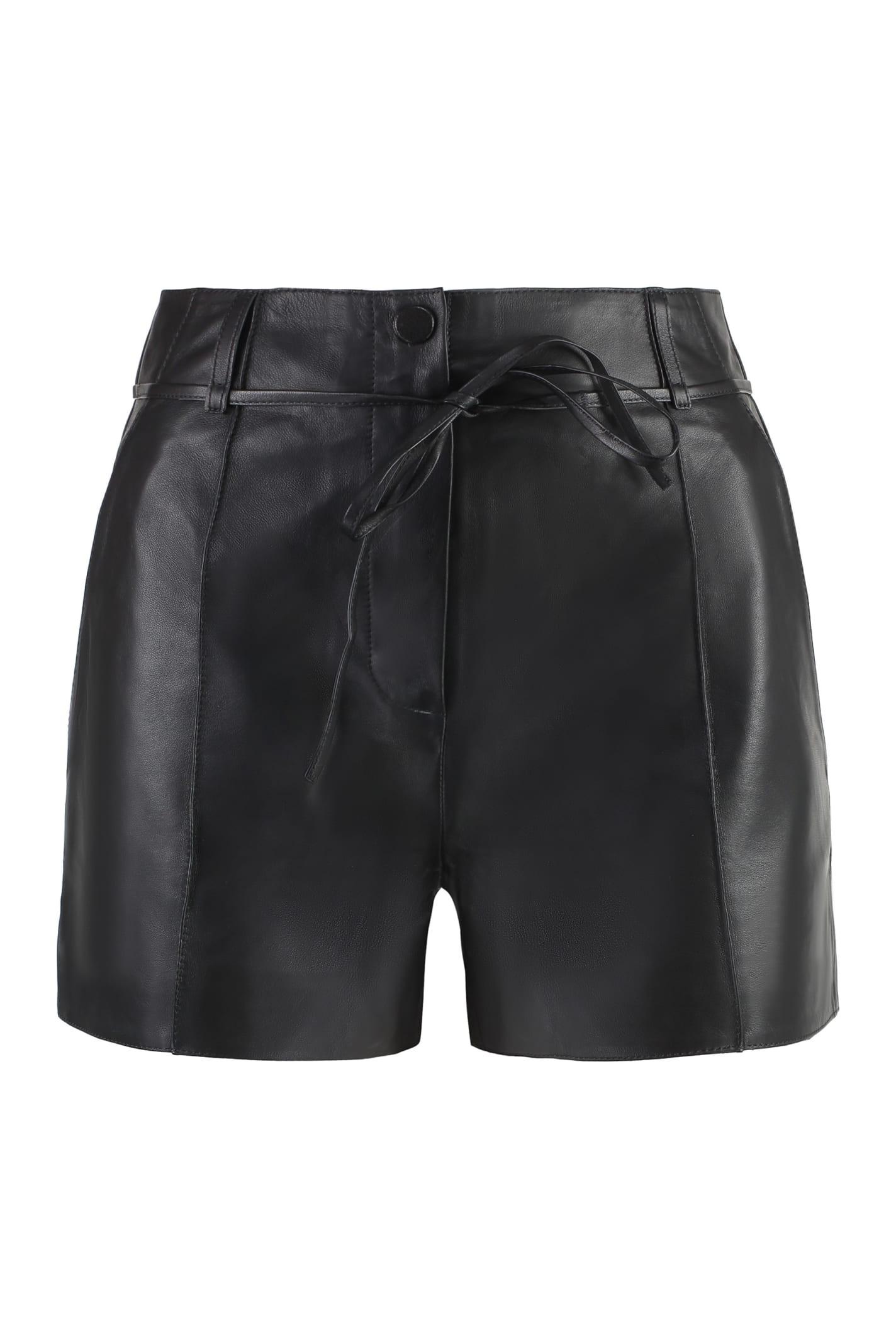 yves salomon leather shorts