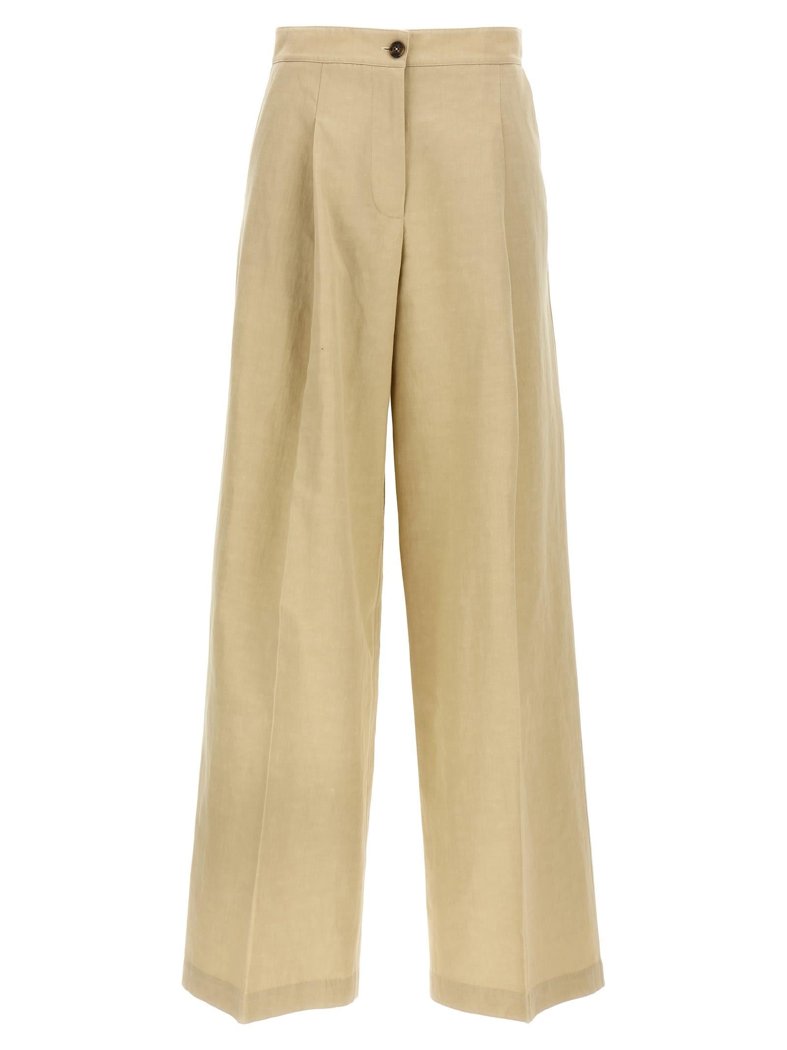 yves salomon linen trousers
