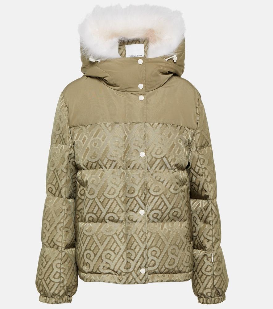 yves salomon logo shearling