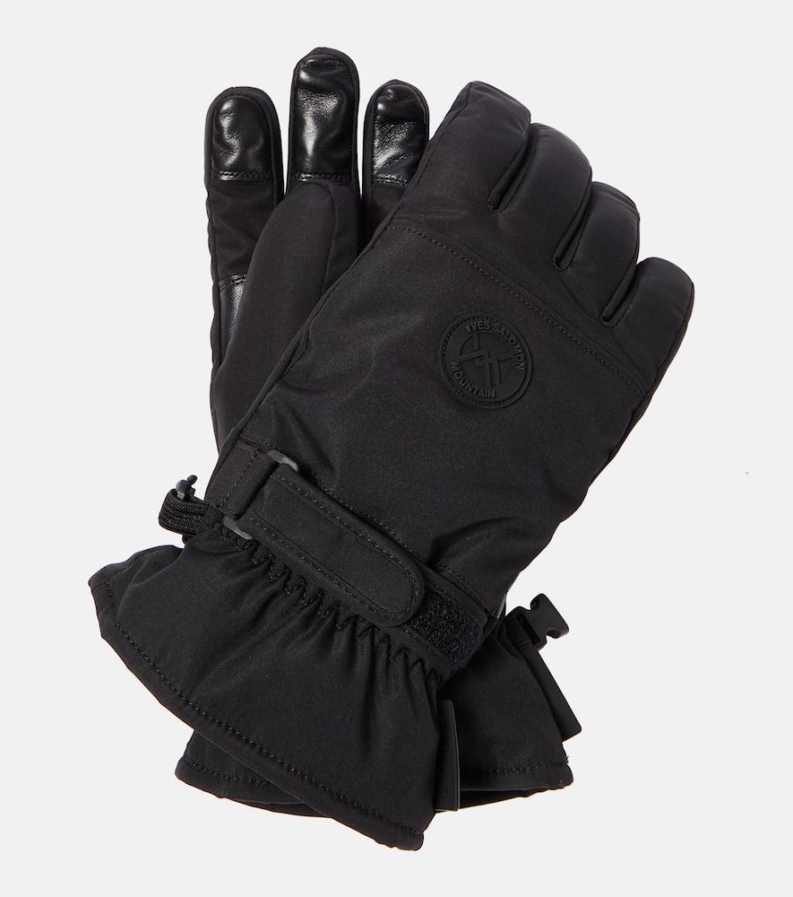 yves salomon panelled gloves