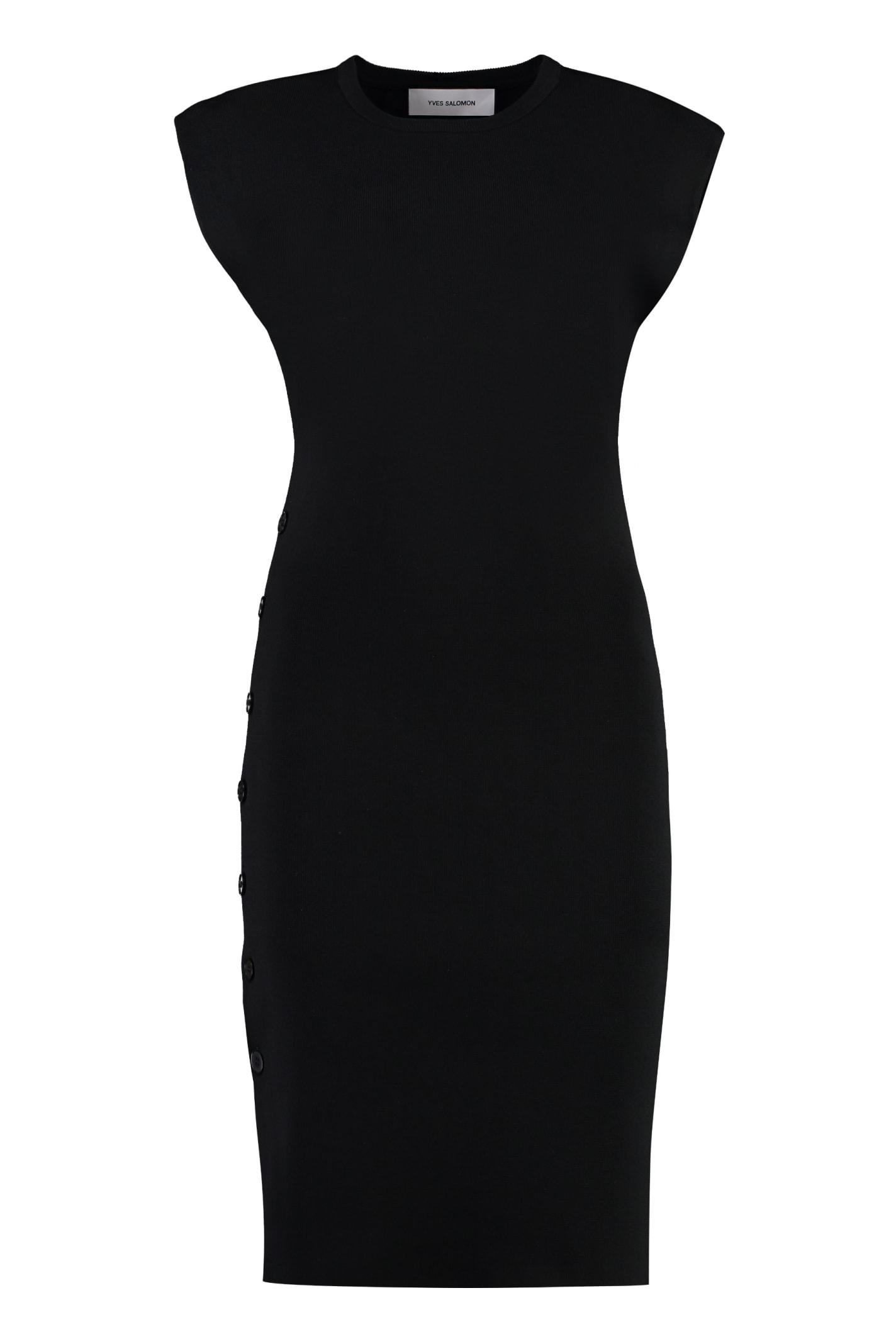 yves salomon ribbed knit dress