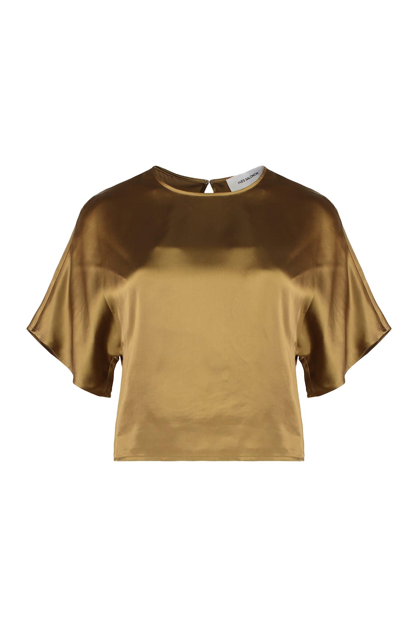 yves salomon satin blouse