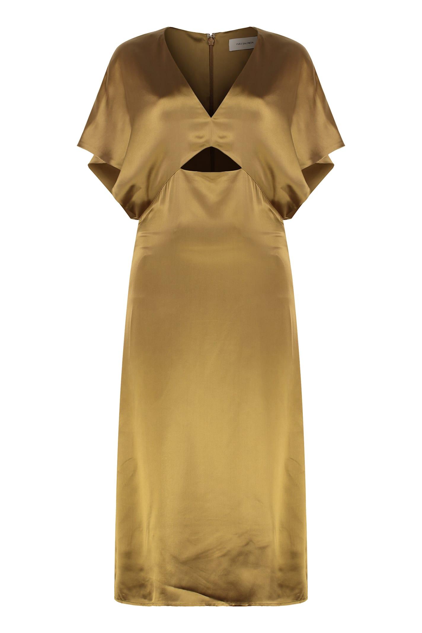yves salomon satin dress