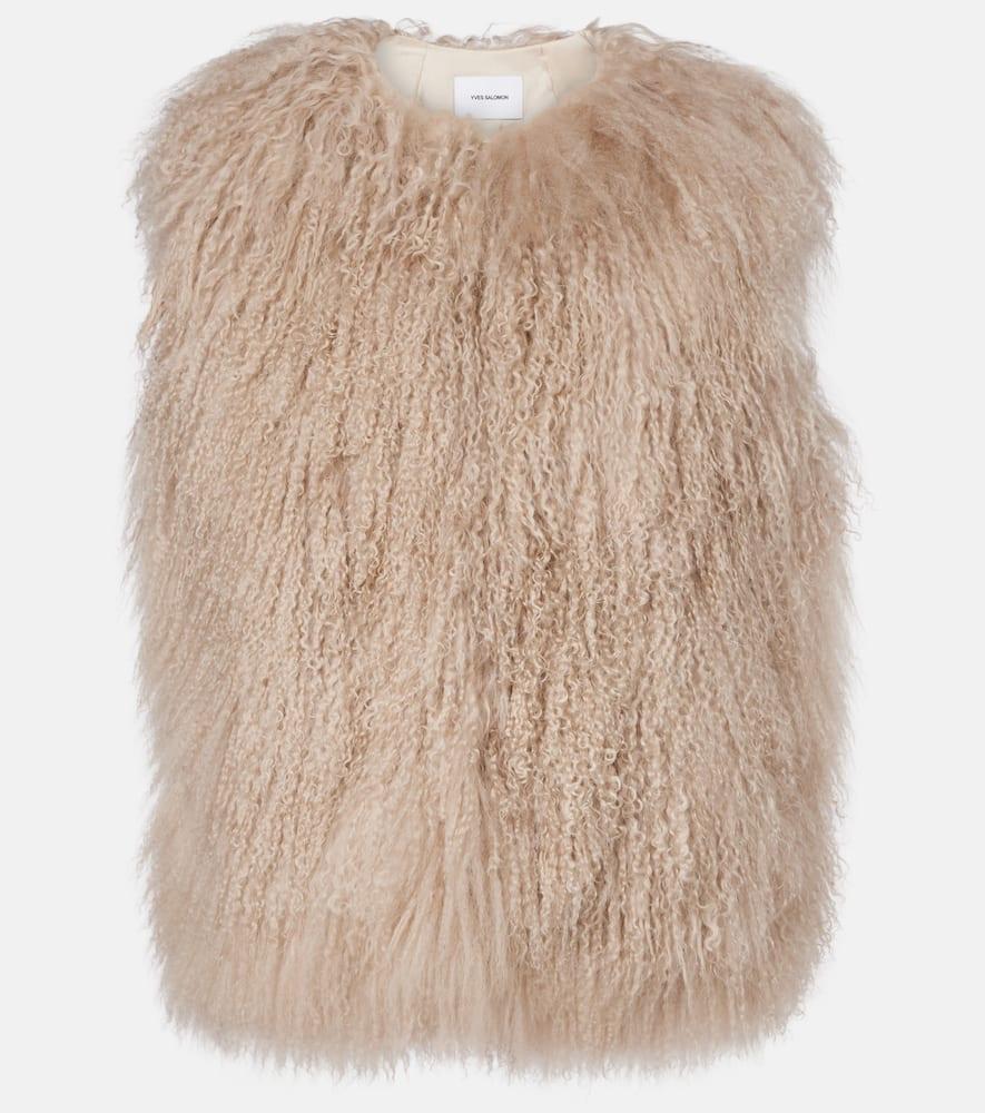 yves salomon shearling gilet