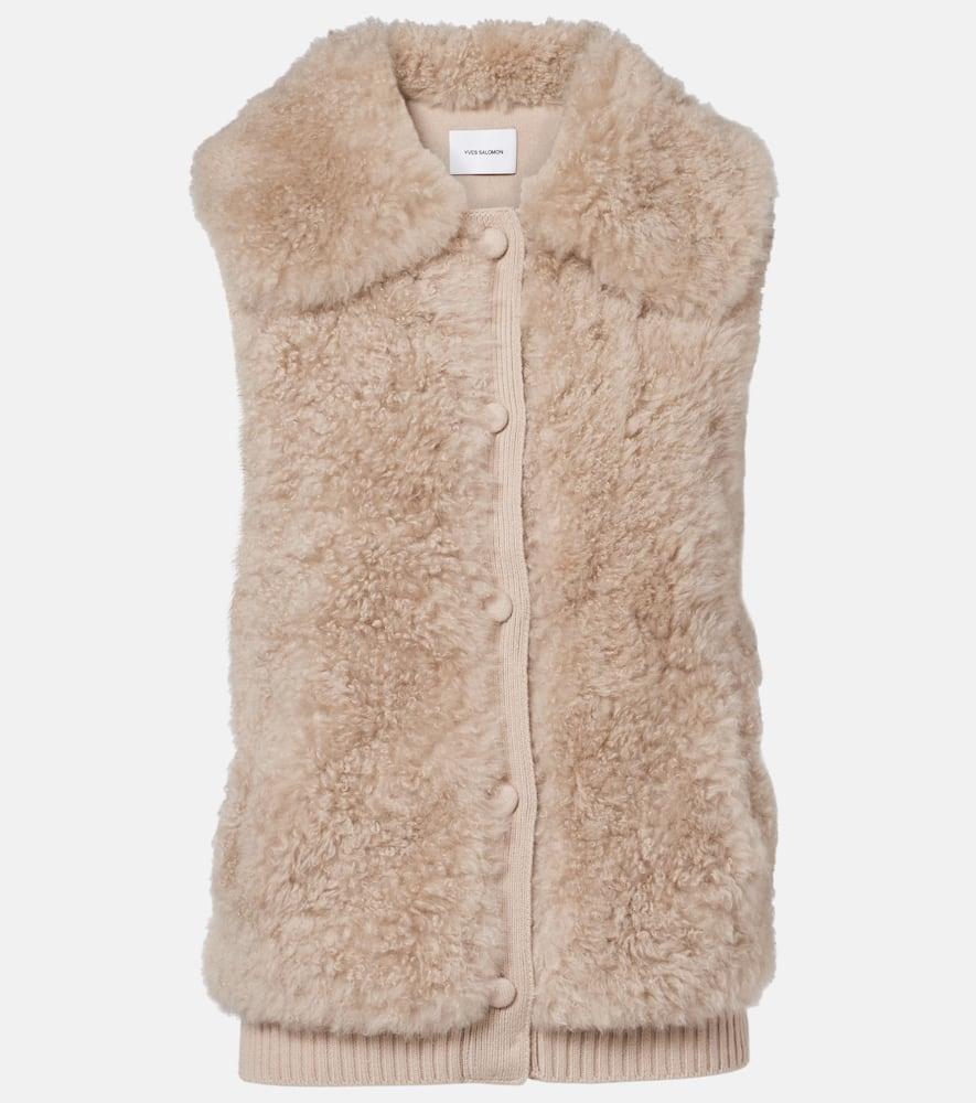 yves salomon shearling vest
