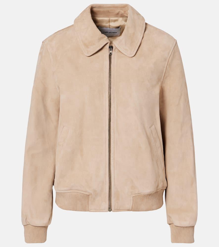 yves salomon suede bomber jacket