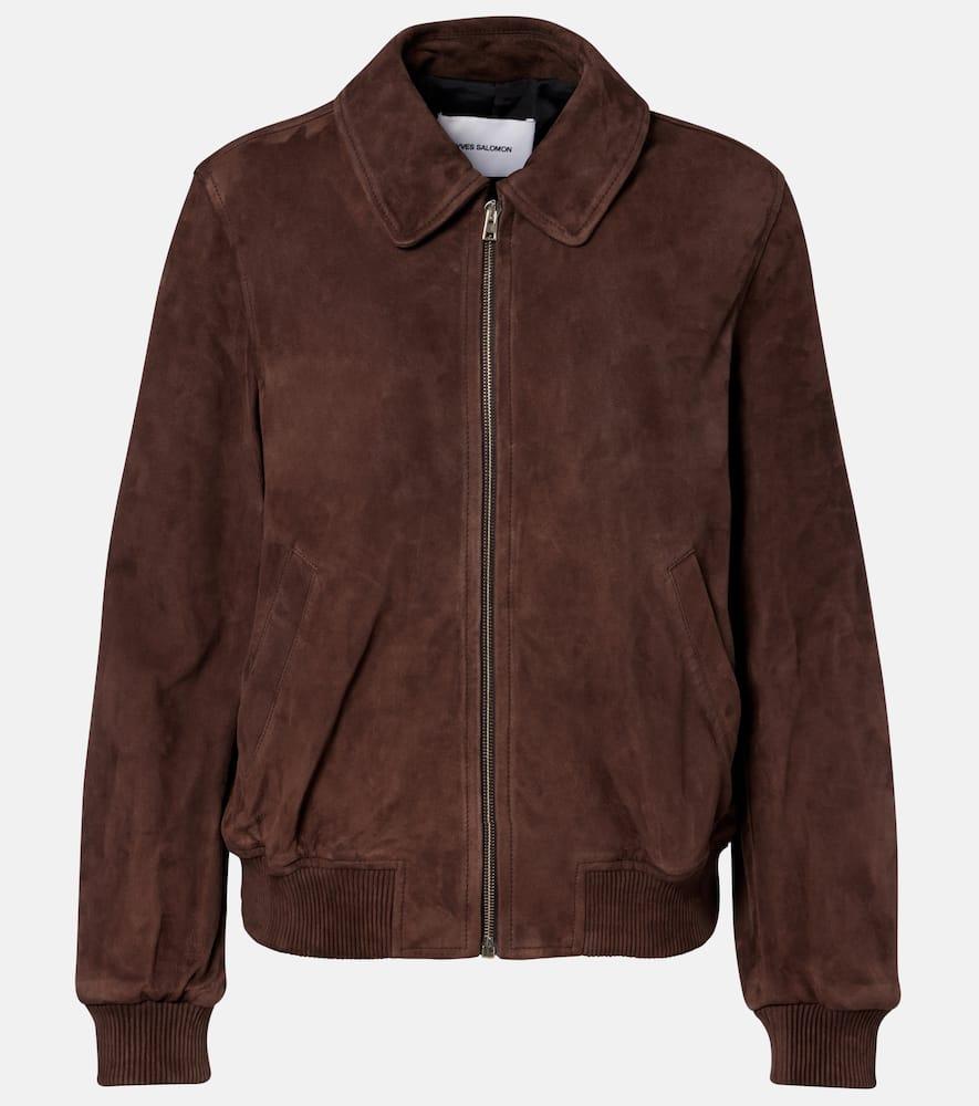 yves salomon suede bomber jacket