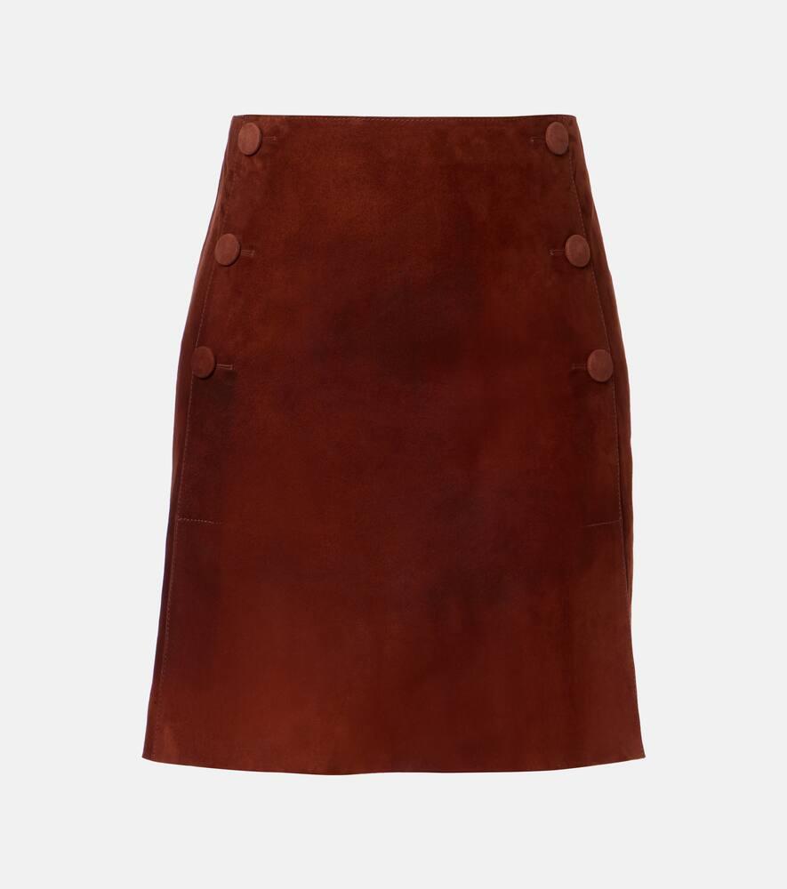 yves salomon suede miniskirt