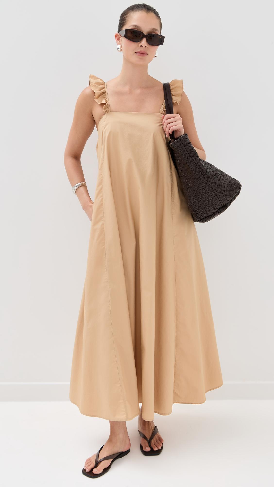 yvonne ruffle strap dress