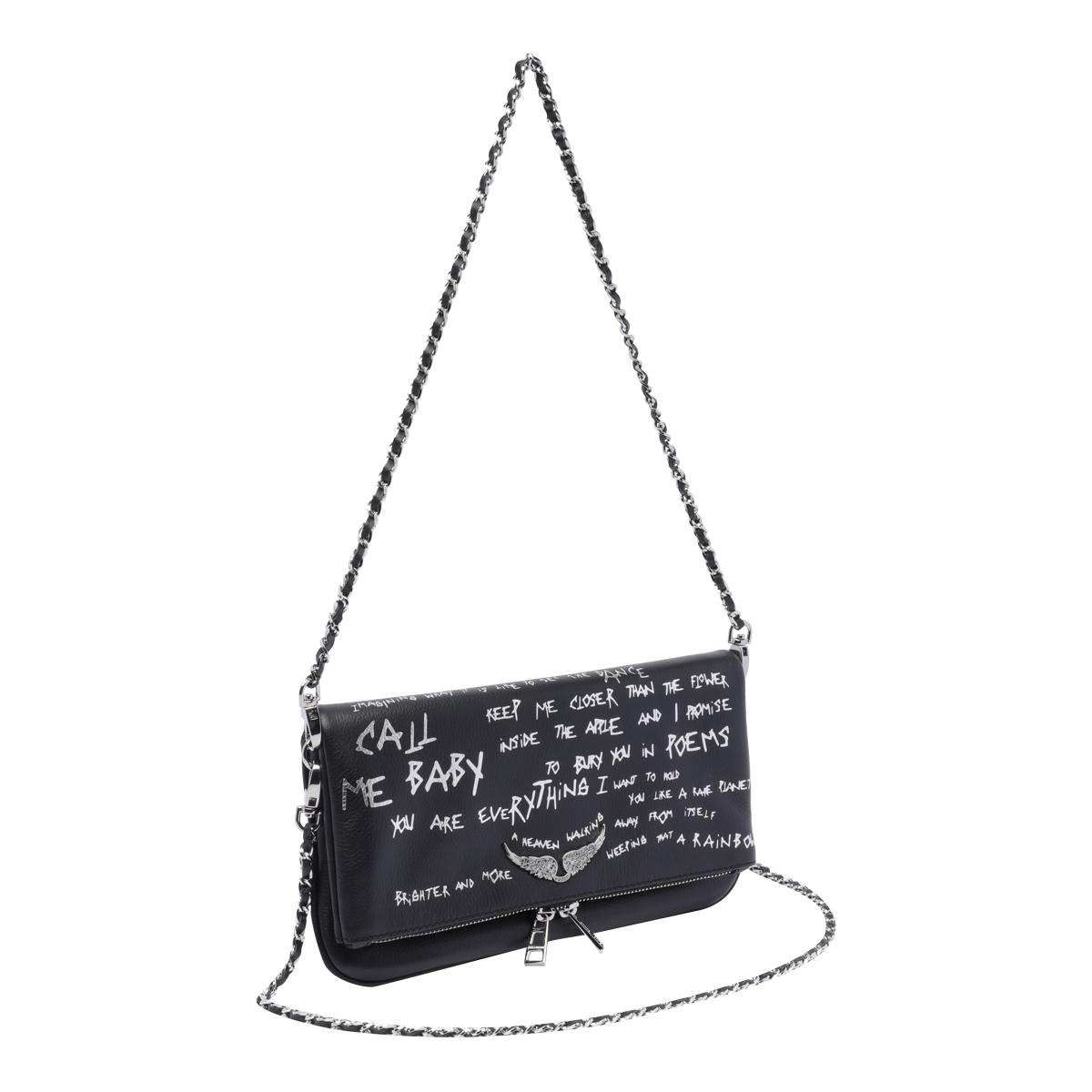 zadig & voltaire bags black cow leather - women