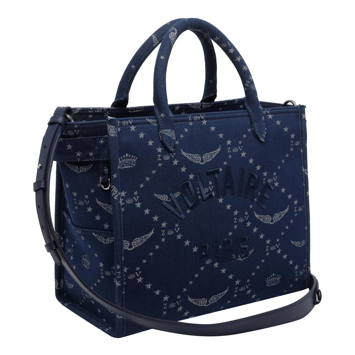 zadig & voltaire bags blue cotton polyester - women