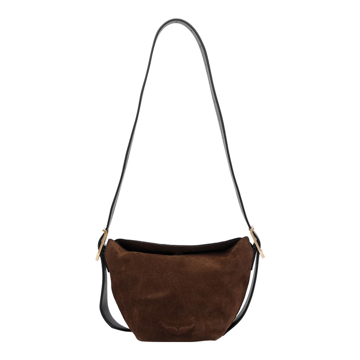 zadig & voltaire bags brown calf leather - women