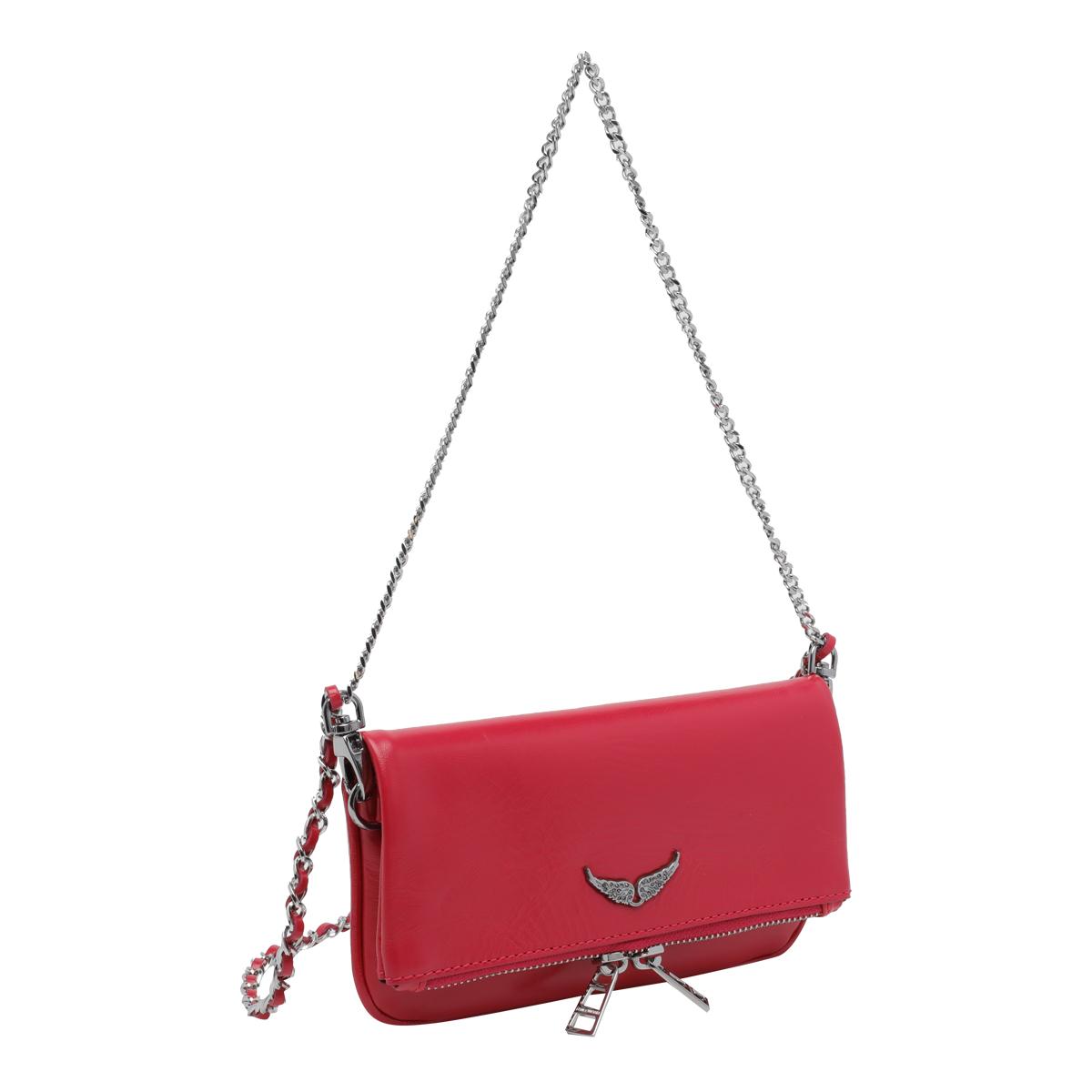 zadig & voltaire bags red calf leather - women