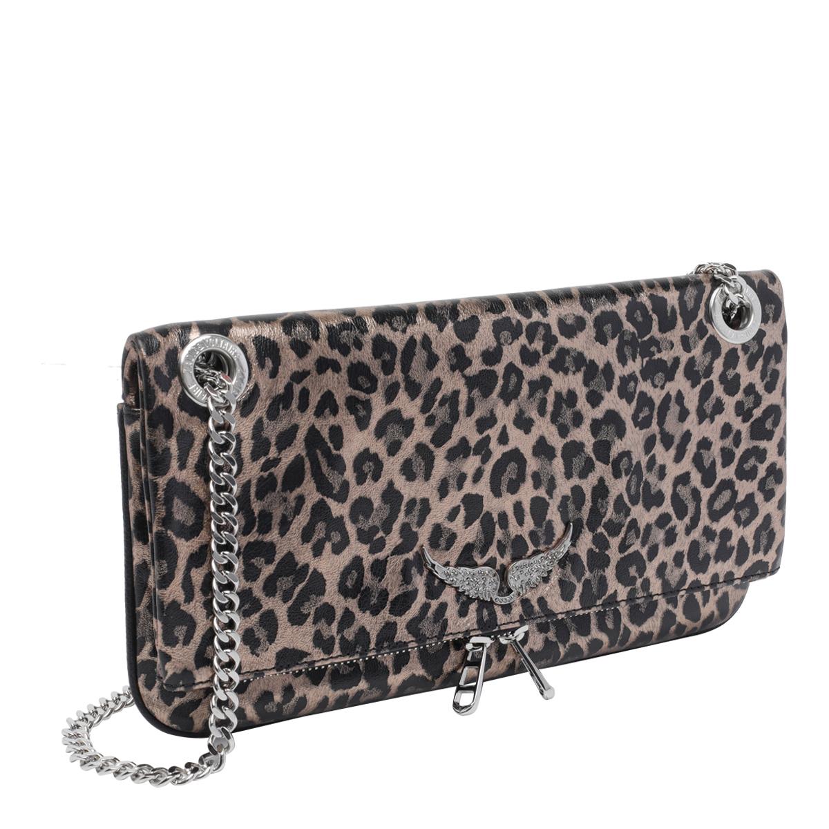 zadig & voltaire bags silver calf leather - women