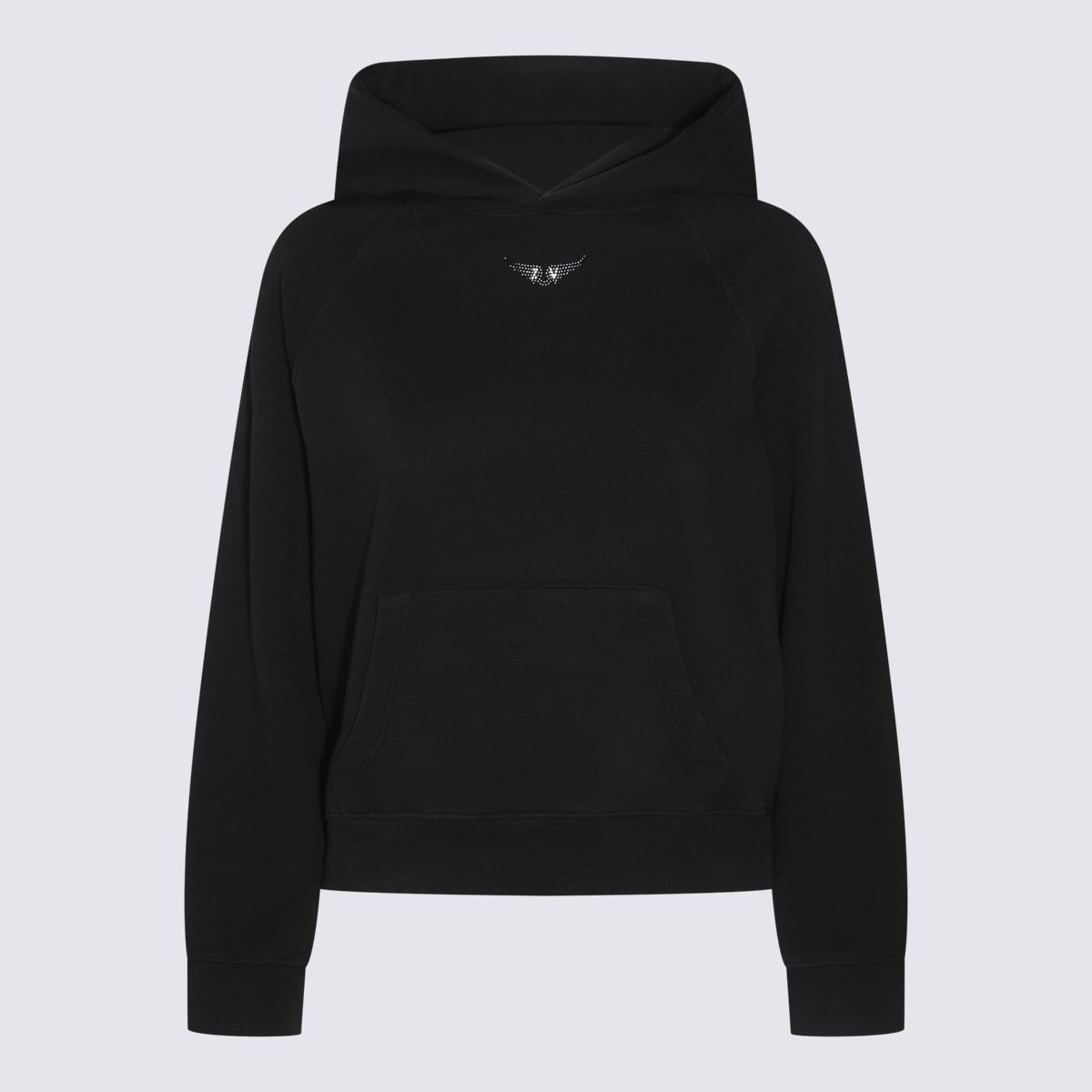 zadig & voltaire black cotton sweatshirt