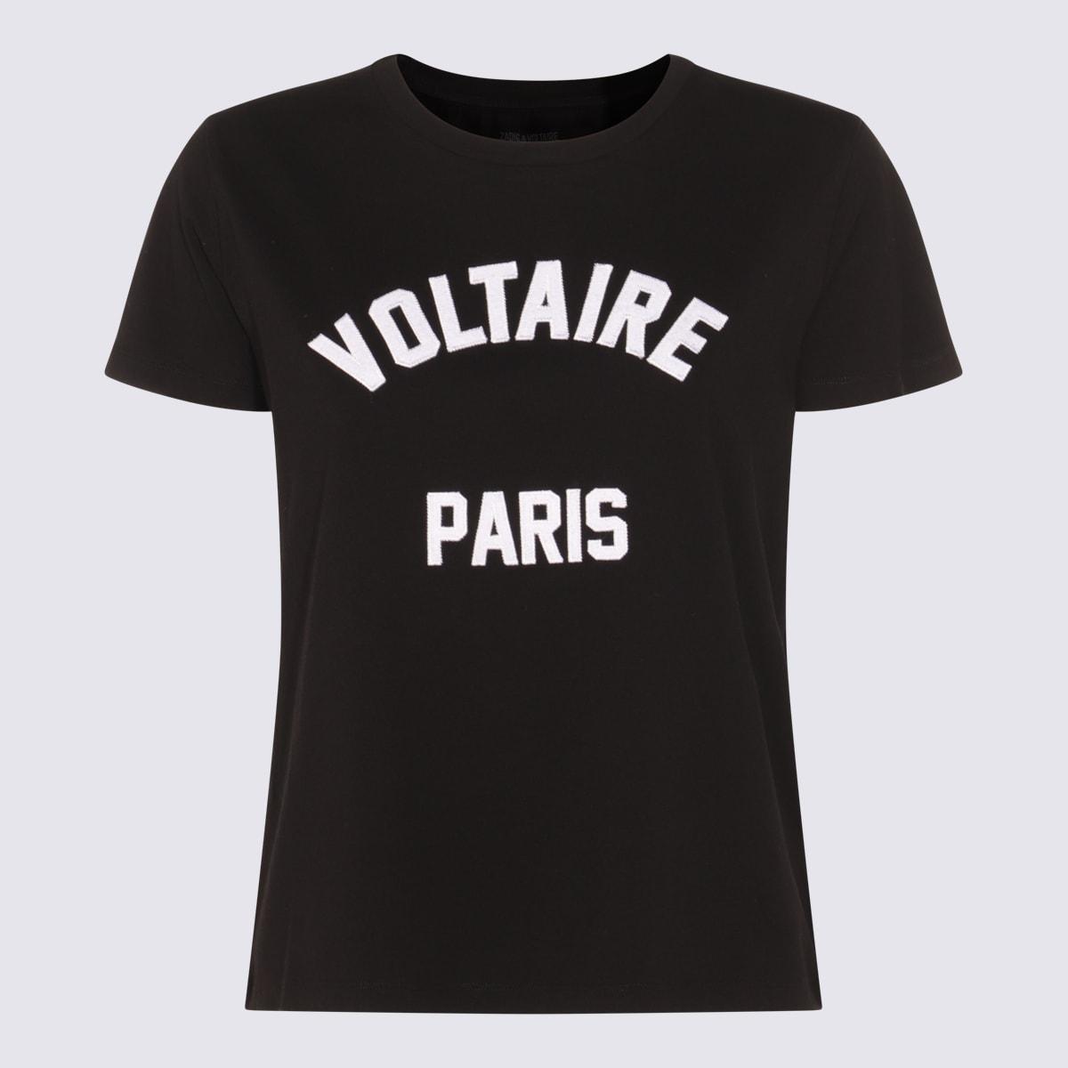 zadig & voltaire black cotton t-shirt