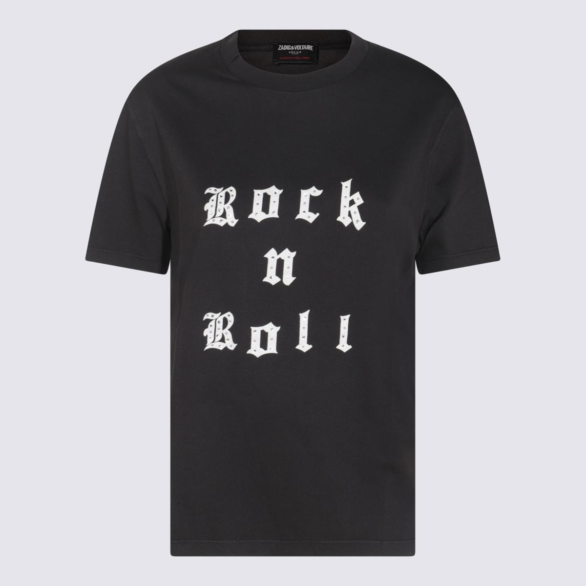 zadig & voltaire black cotton t-shirt