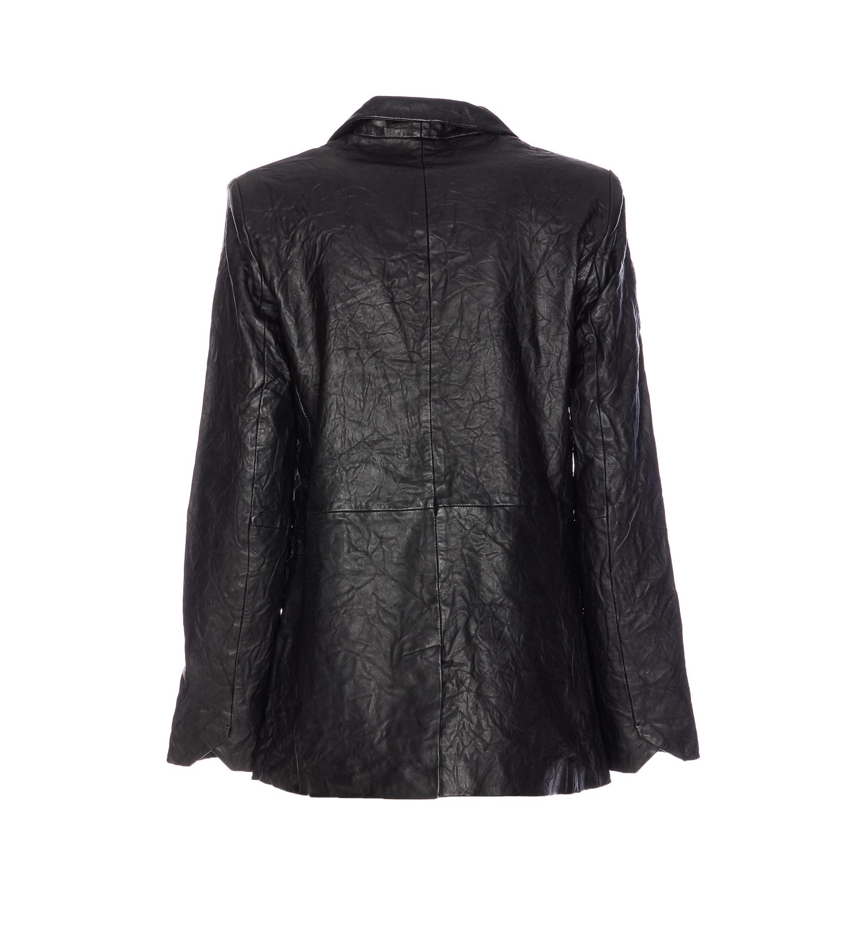 zadig & voltaire jackets black lamb leather - women
