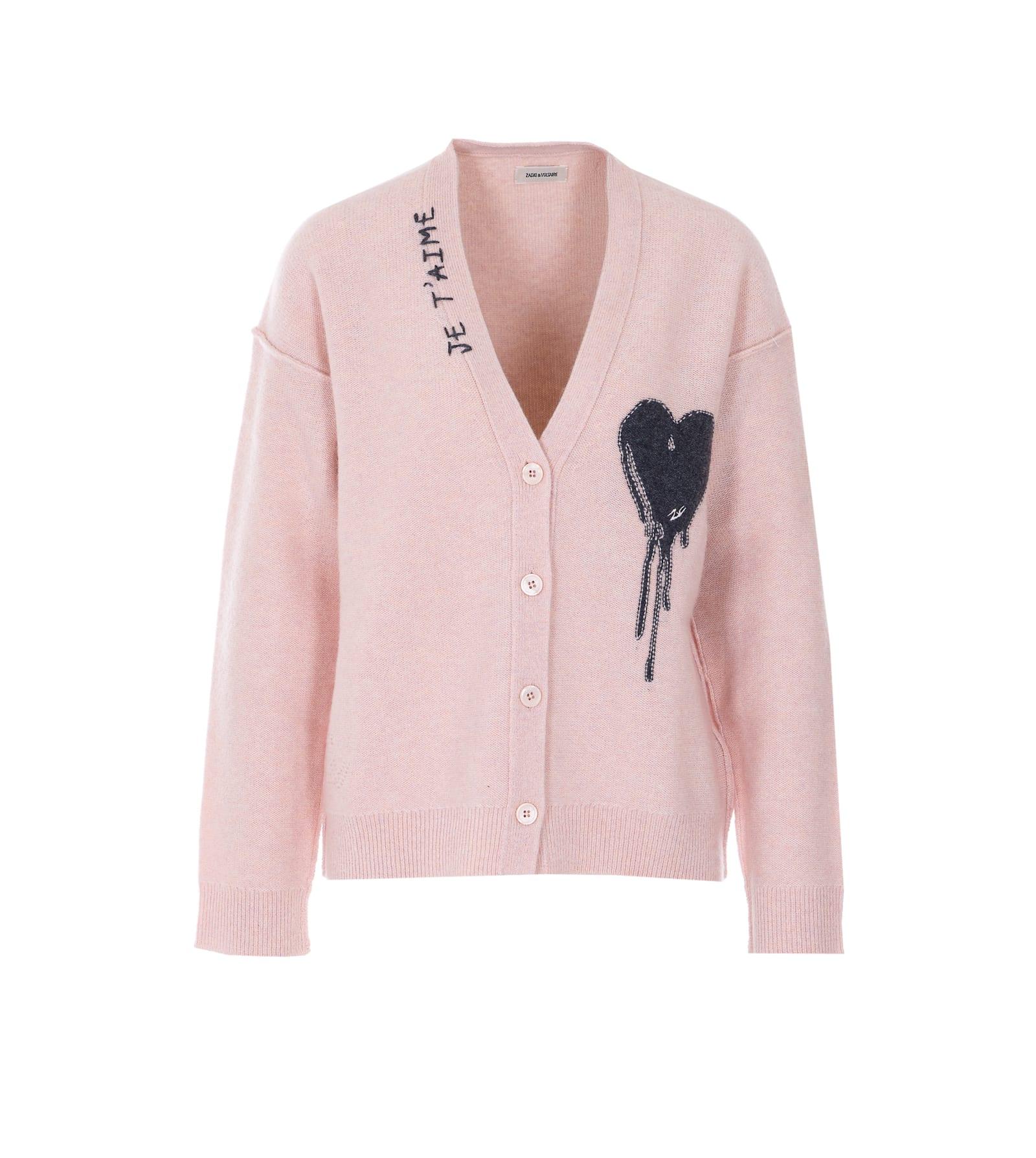 zadig & voltaire mirkaz flowin hearts cardigan