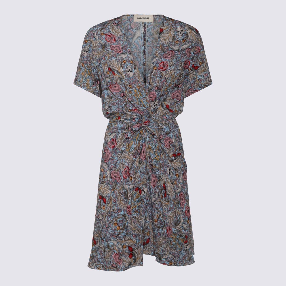 zadig & voltaire multicolor viscose dress