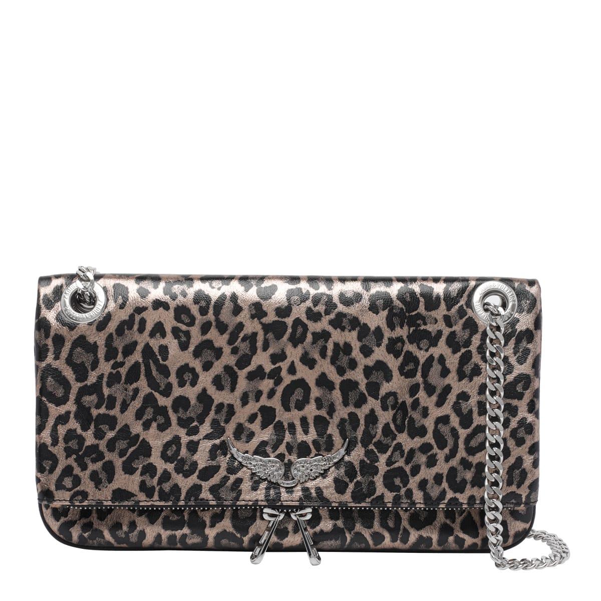 zadig & voltaire rock metal leopard crossbody bag