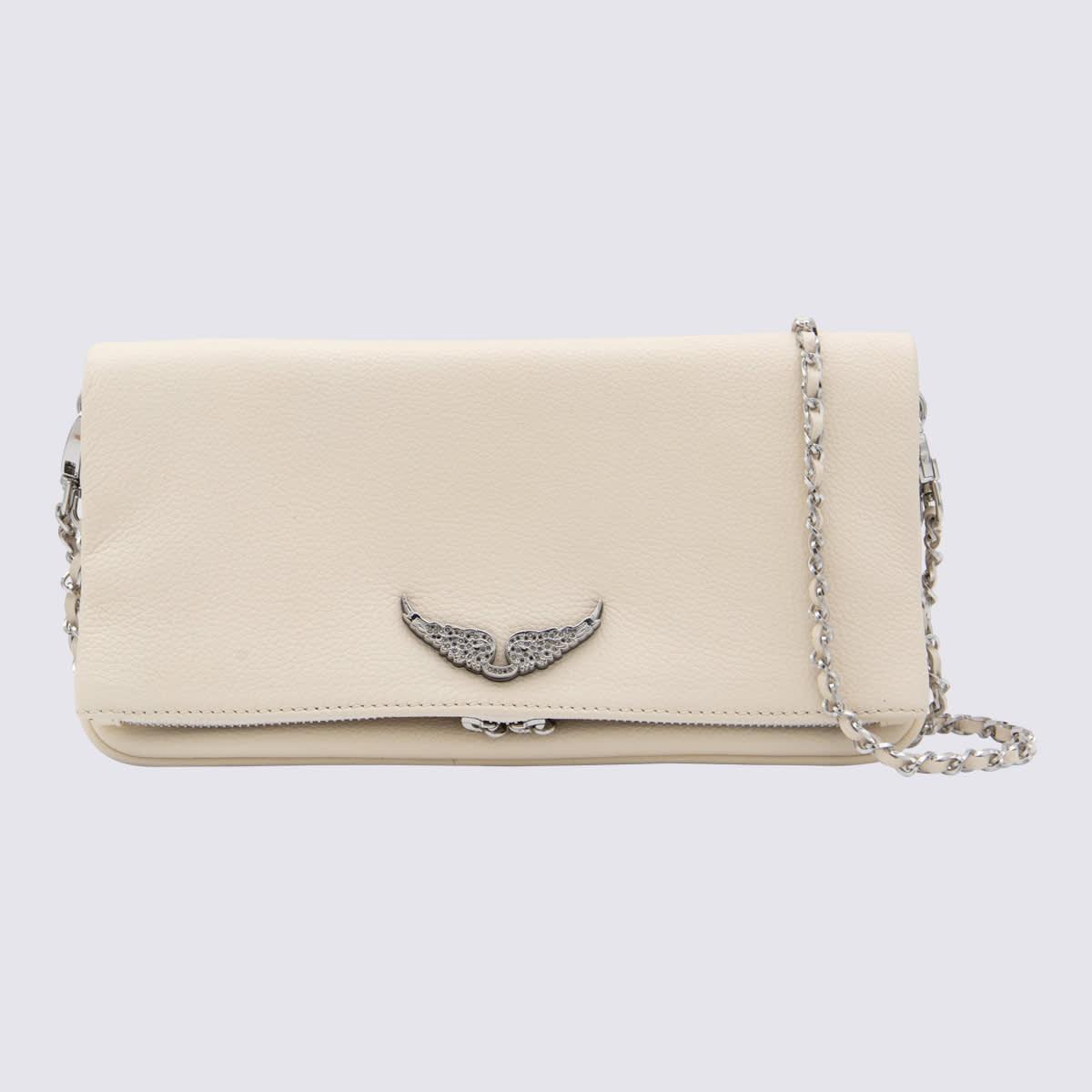 zadig & voltaire white leather rock nano shoulder bag