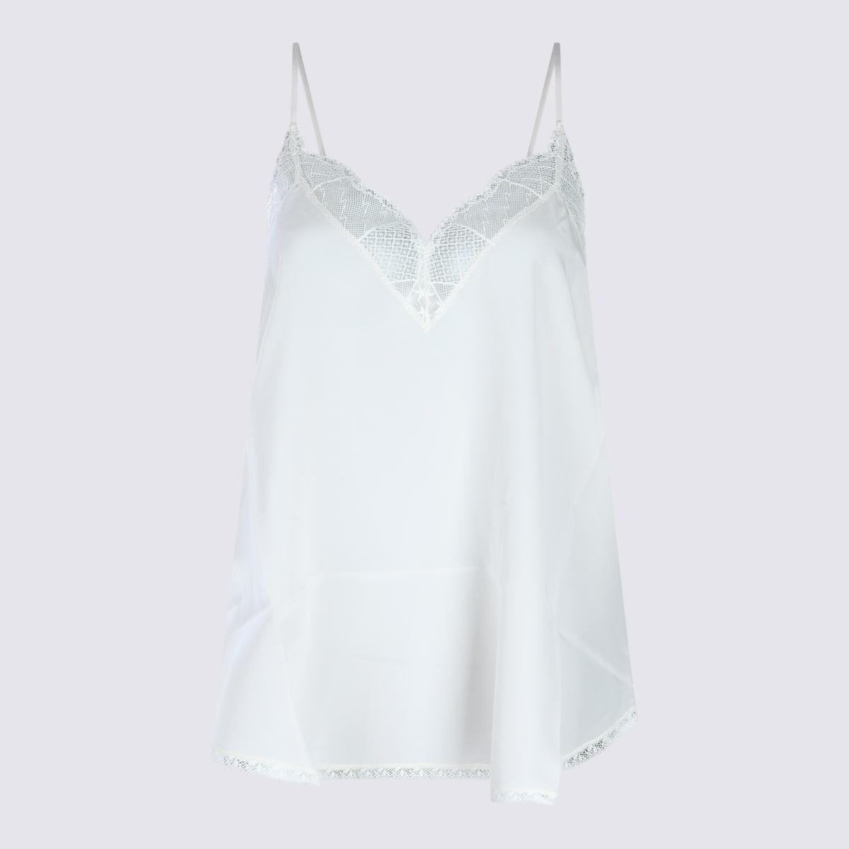 zadig & voltaire white silk top