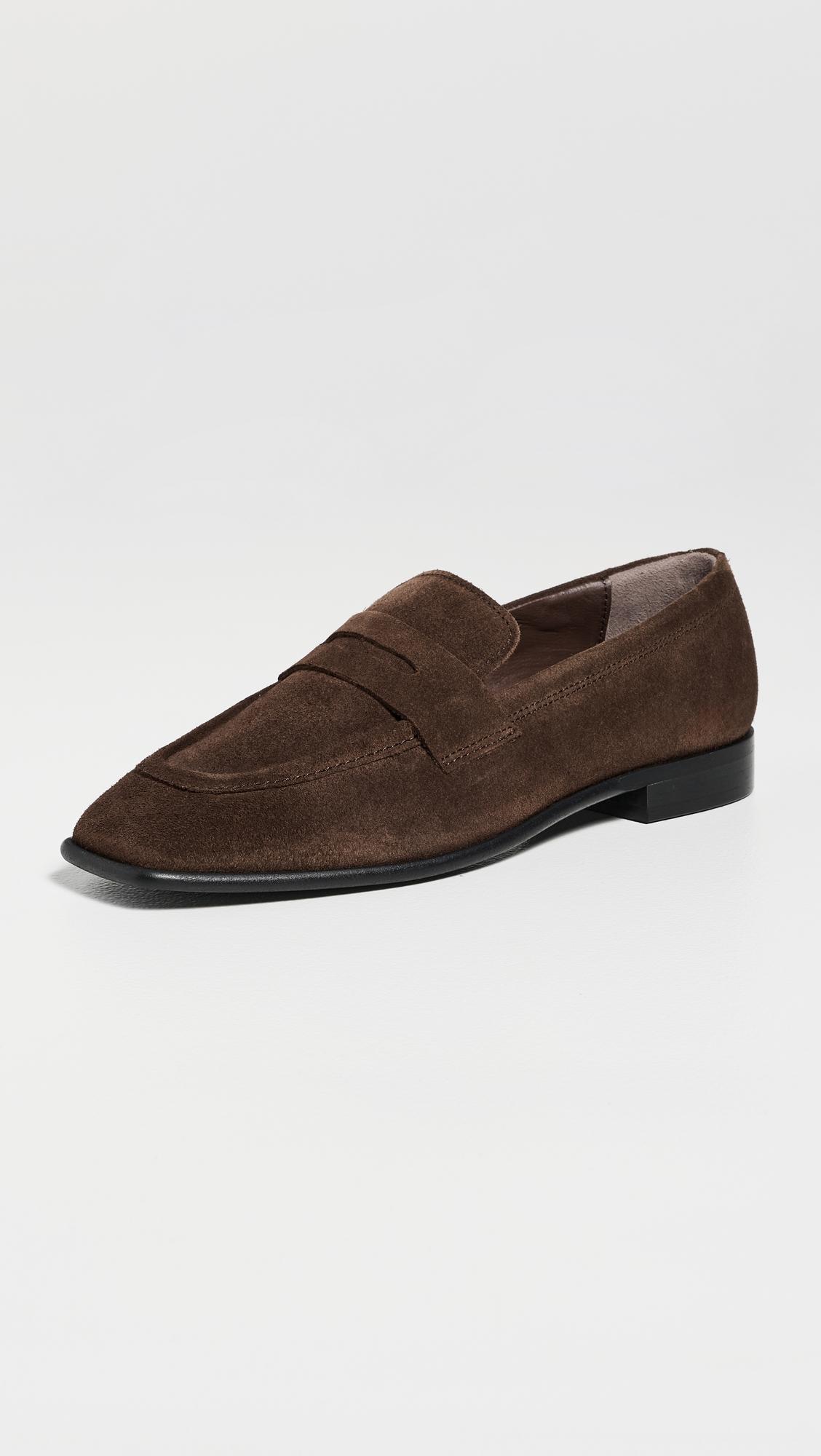 zaha suede leather loafers