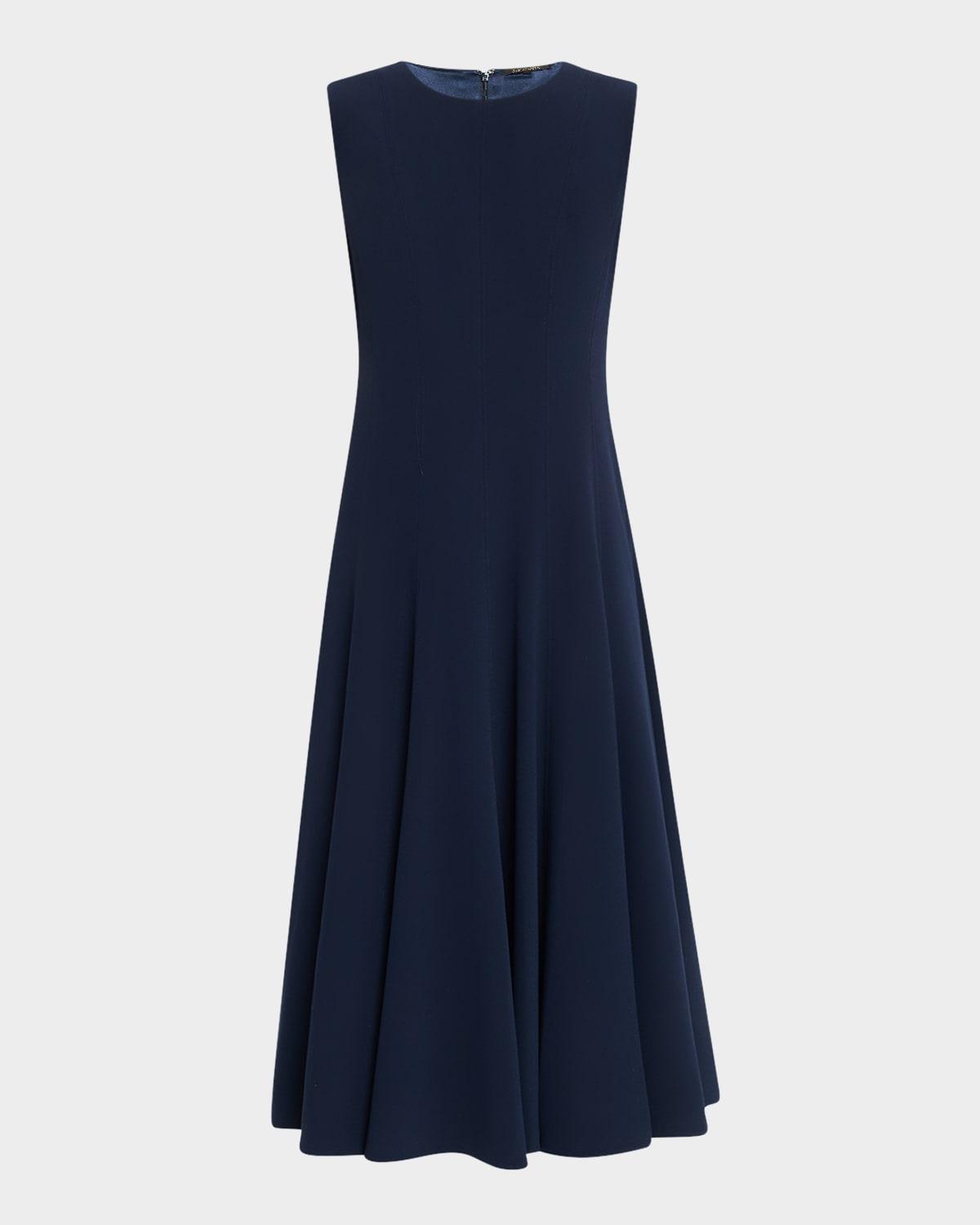 zalea sleeveless a-line midi dress