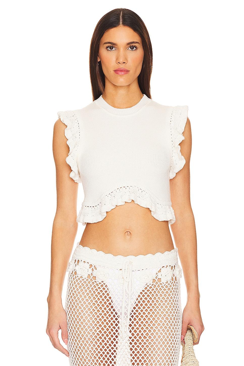 zanea ruffle top