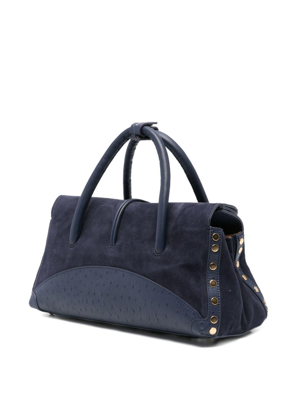 zanellato bags blue calf suede - women