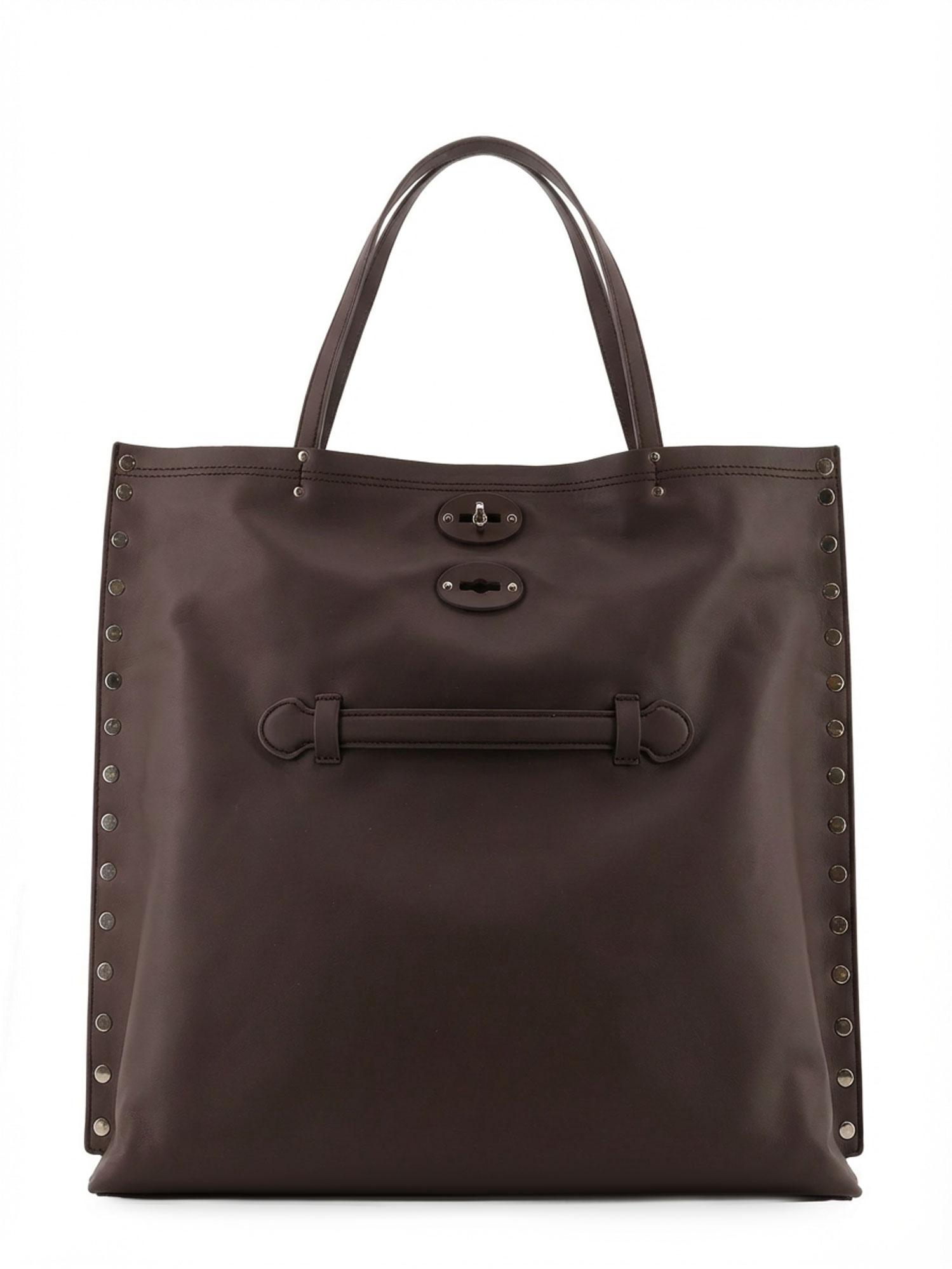 zanellato bags brown gianduiotto pelle - women