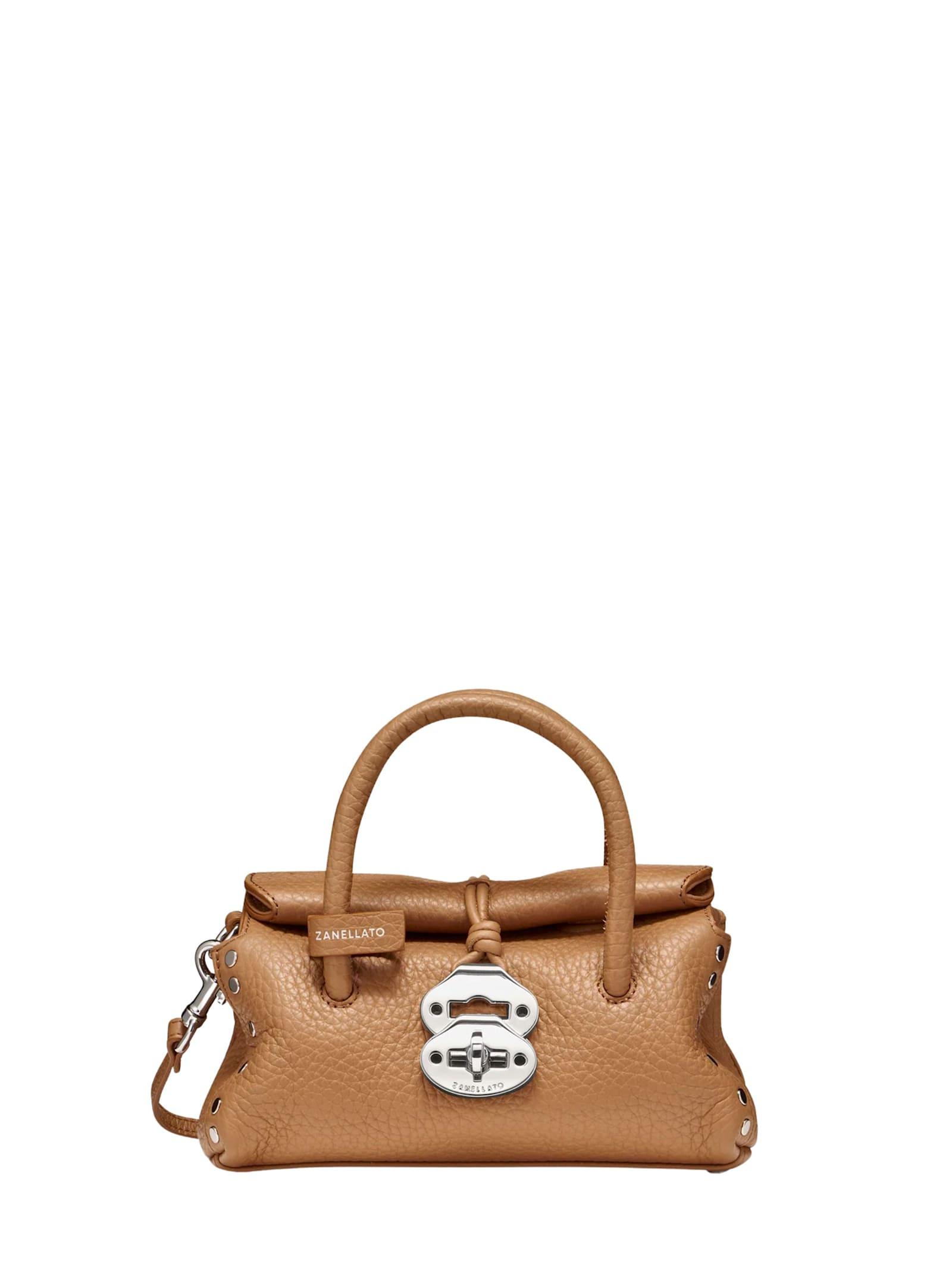zanellato dotta centauro baby leather handbag