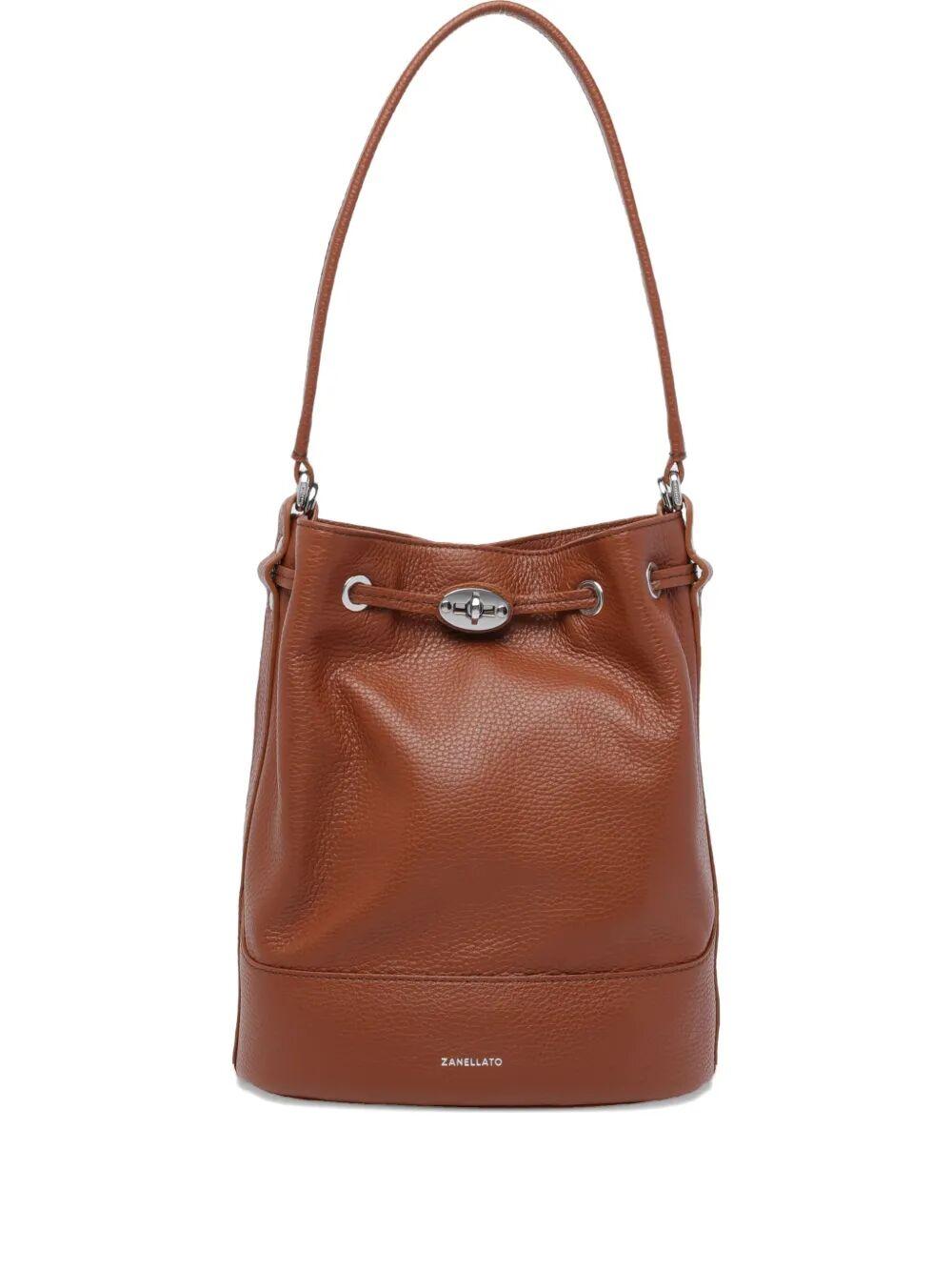 zanellato monda daily brown canaletto leather bag - women