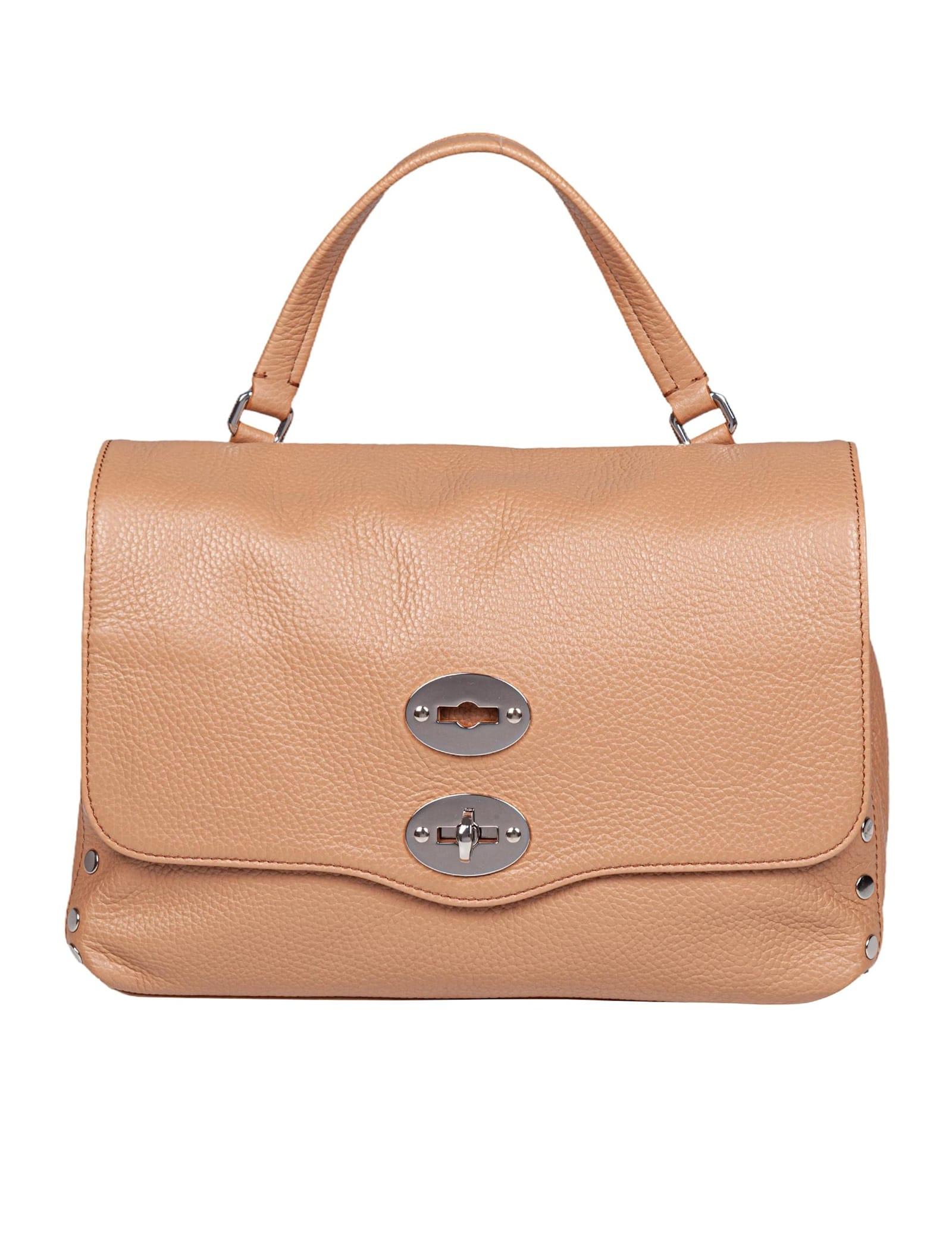 zanellato postina daily day m leather bag color brown cantucci