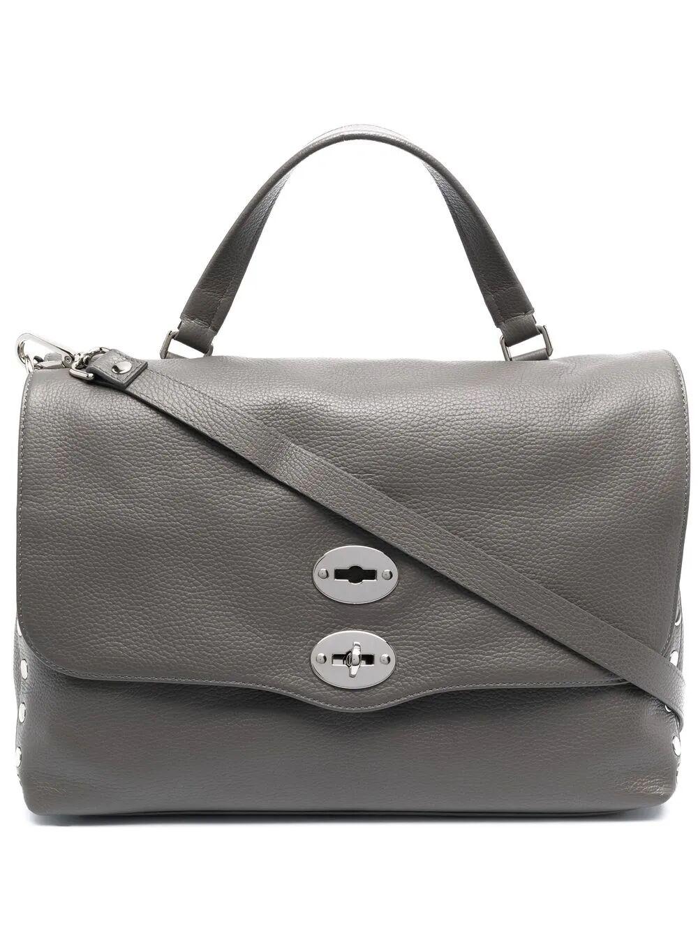 zanellato postina daily giorno grey montebianco calf leather bag - women