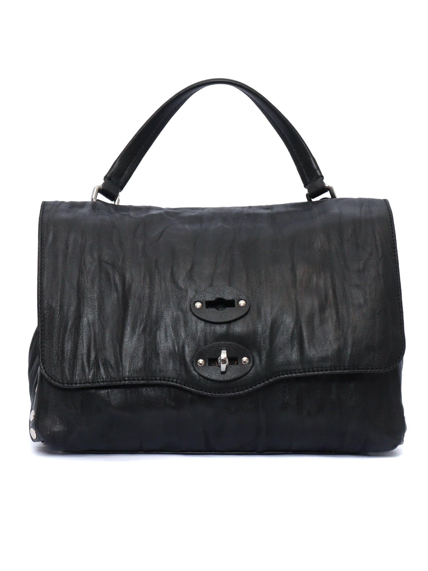 zanellato postina plisse size s color black lazzarone