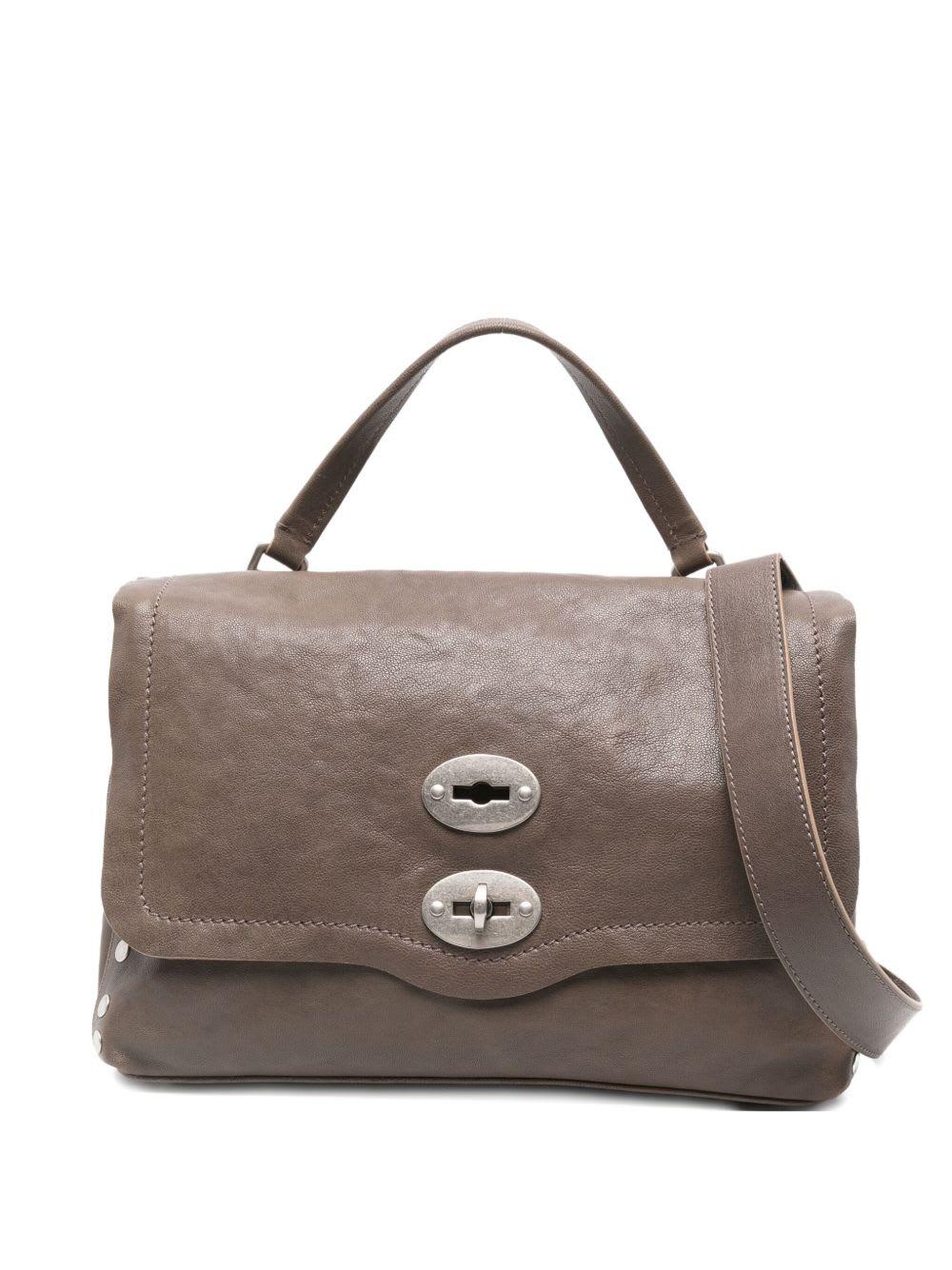 zanellato postina tabacco baby leather handbag