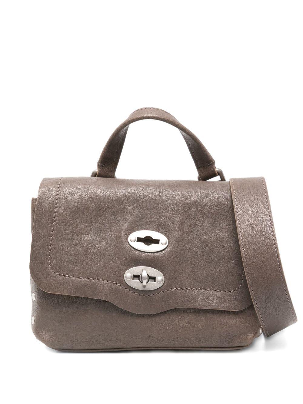 zanellato postina tabacco baby leather handbag